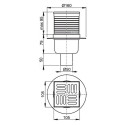 Вертикальный трап ALCA PLAST APV32 с "сухим" сифоном