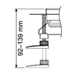Kinnitusjalad helisummutavate tihenditega TECEdrainline 92-139 mm