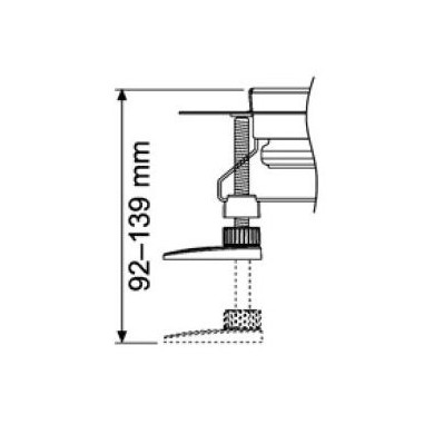 Kinnitusjalad helisummutavate tihenditega TECEdrainline 92-139 mm