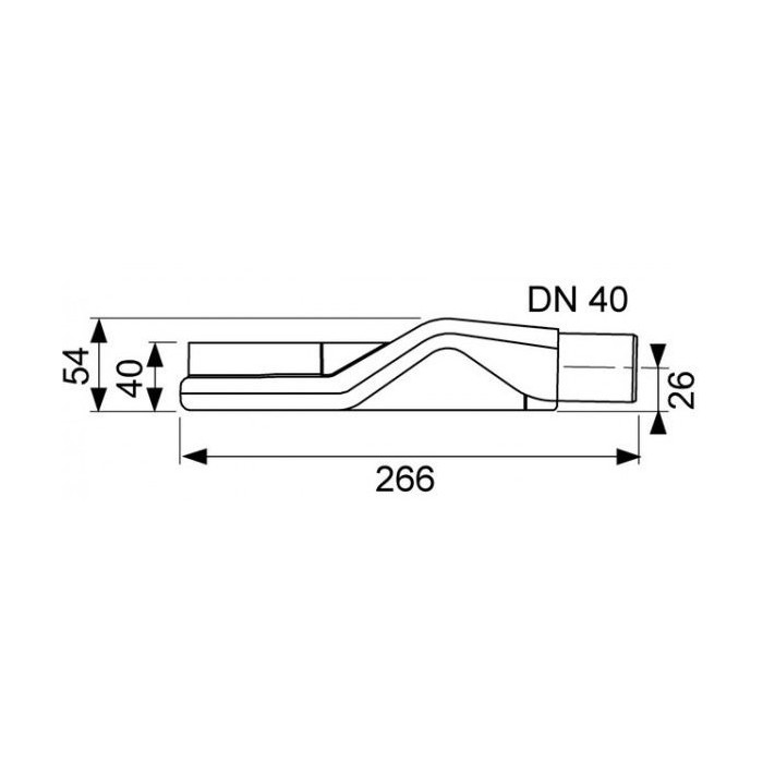 Супер низкий сифо́н TECEdrainline DN 40 горизонтальный