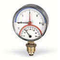 Термоманометр верхний WATTS 80 мм, 0-120° C, 0-6 бар