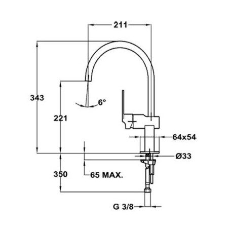 Kitchen (sink) faucet TEKA Cuadro, black