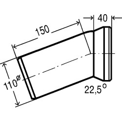 WC (unitazo) union elbow 22° VIEGA, white