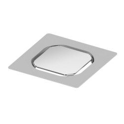 Stainless steel grates designed for natural stone adhesion TECEdrainpoint S, 100 x 100 mm