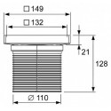 Stainless steel grates designed for tile "plate" TECEdrainpoint S, 150 x 150 mm