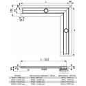 Shower channel end cap TECEdrainline