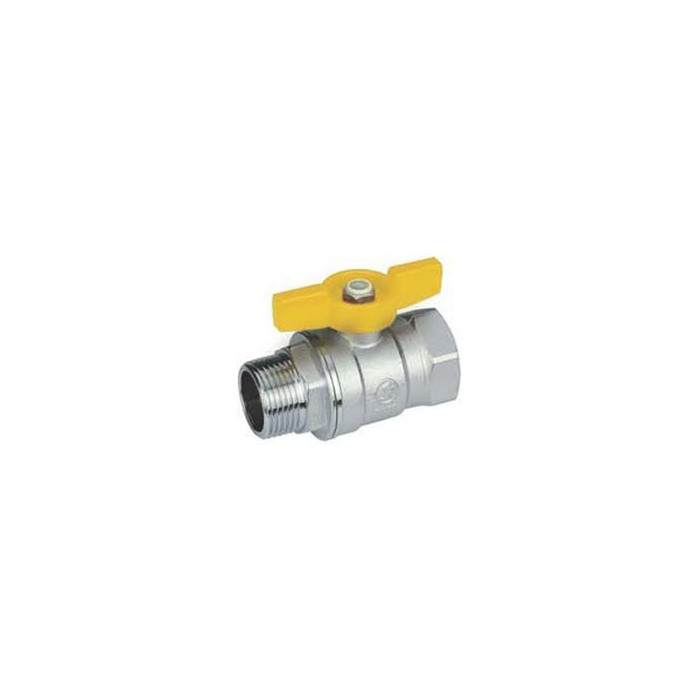 Рутинный вентиль для газа GIACOMINI 3/4"" в/наруж. Короткие ручки