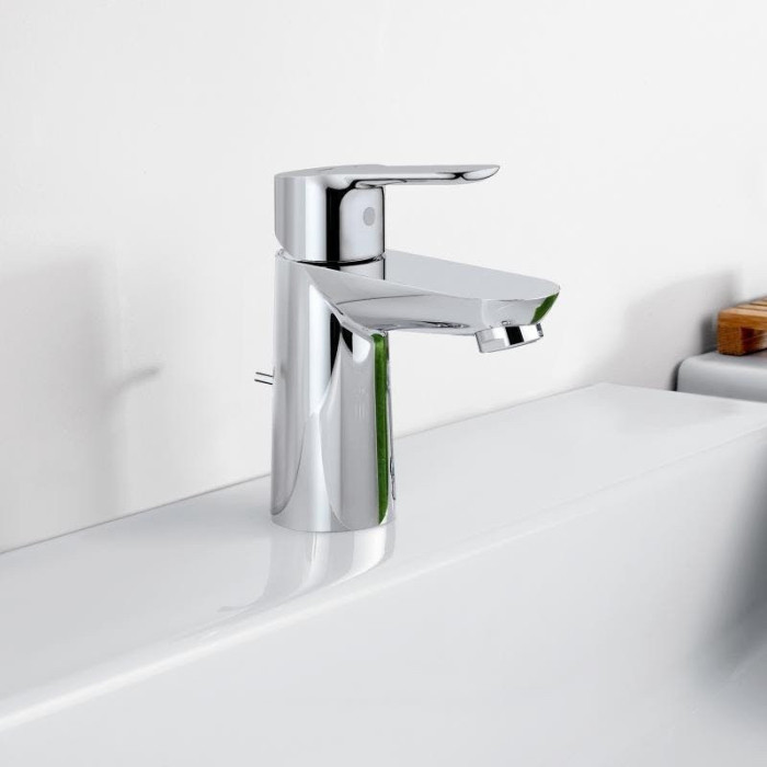 GROHE BauEdge sink mixer with bottom valve