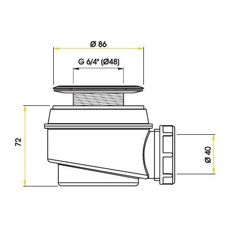 Alcaplast siphon shower mat 86 mm