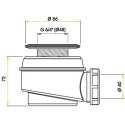 Alcaplast siphon shower mat 86 mm