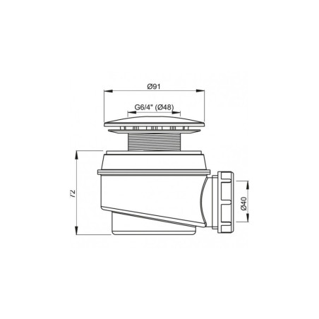 Alcaplast 90 mm siphon shower mat
