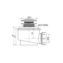 Siphon shower mat Click clack ALCAPLAST 70 mm