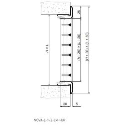 Grotelid SYSTEMAIR 200 x 100, Nova-L-1-2