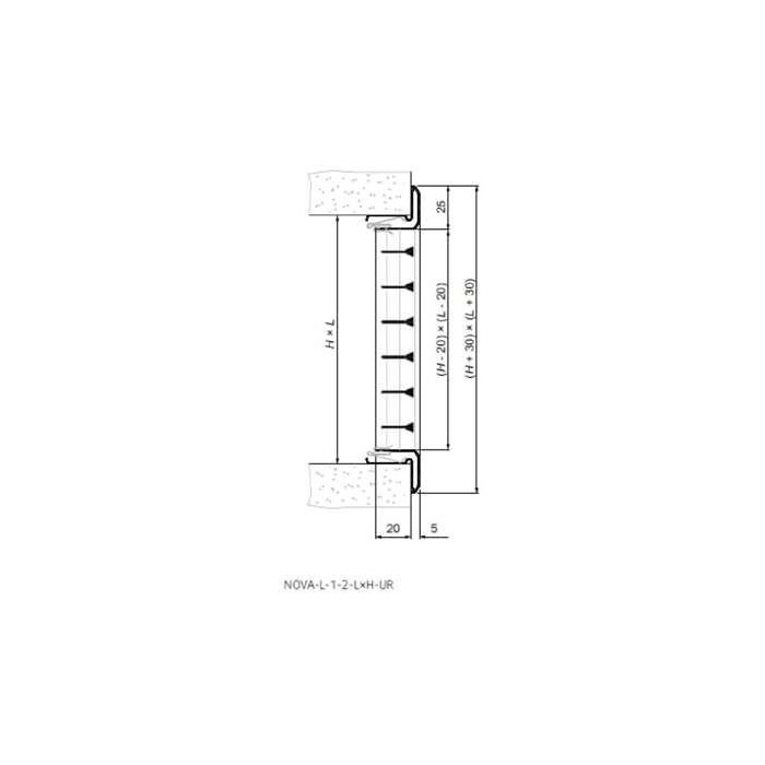 Гратели SYSTEMAIR 200 x 100, Nova-L-1-2
