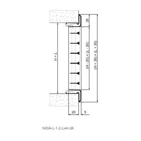 Grotelid SYSTEMAIR 300 x 150, Nova-L-1-2