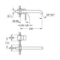 Встраиваемый смеситель для раковины GROHE Essence 230 мм, 19967001