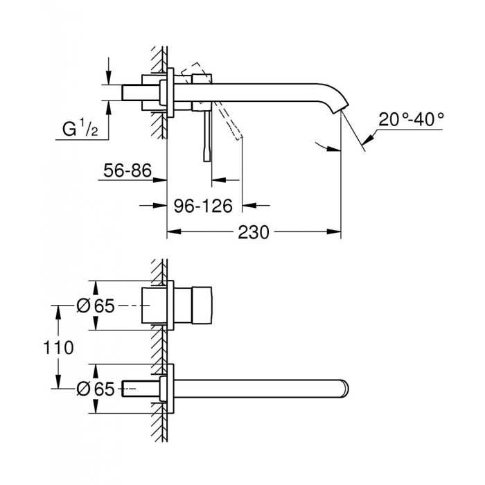 Potisegava segisti GROHE Essence 230 mm, 19967001