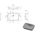 RAVAK Ceramik R sink, 600 x 400 mm