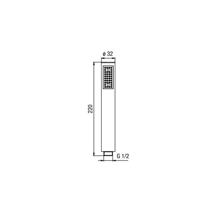 Shower head ALPI Una18 white / black / nickel