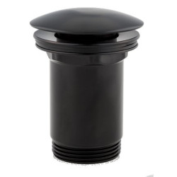 Click Clack OMNIRES bottom valve with overflow, black