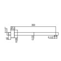 Shower head made of hay ALPI Una18 white / black / nickel