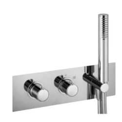 Built-in thermostatic bath/shower mixer with handheld shower Alpi Blue chrome / white / black / nickel