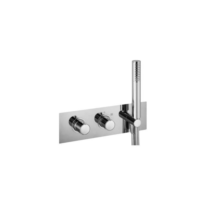 Built-in thermostatic bath/shower mixer with handheld shower Alpi Blue chrome / white / black / nickel