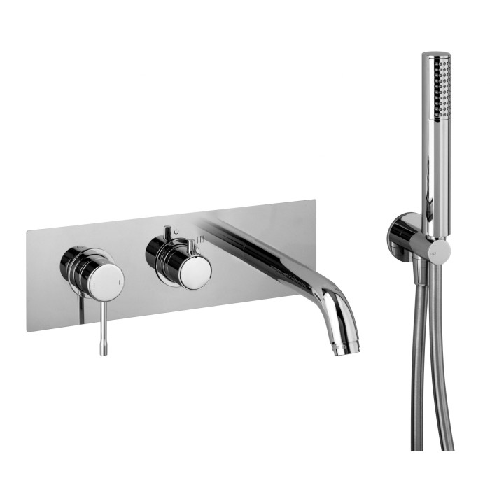 Built-in mixer with bath spout from handheld shower Alpi Blue, BU85L863VD