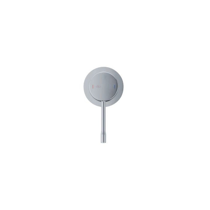 Built-in mixer with a handheld shower, alpine blue, chrome-plated