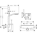 Термостатический смеситель HANSGROHE Ecostat Select с душевым стойкой Raindance Select S длиной 65 см, 27036000