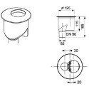 Sifoon TECEdrainline DN 50 vertikaalne