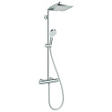 Thermostatic rain shower system HANSGROHE Crometta E 240 1jet, chrome, 27271000