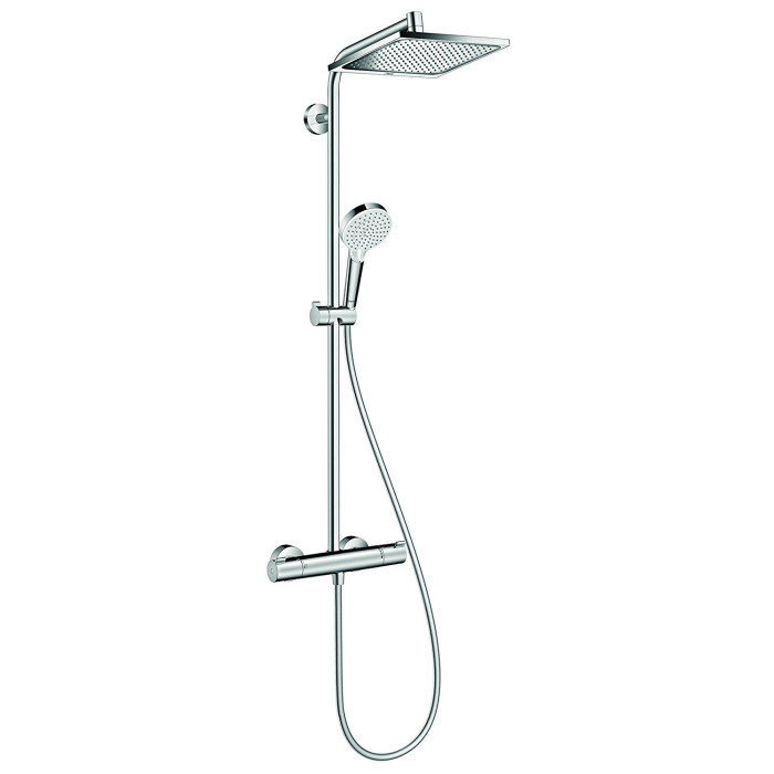 Термостатическая дождевой душевой система HANSGROHE Crometta E 240 1jet, хром, 27271000