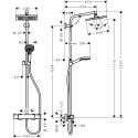 Termostaatiline vihmadušisüsteem HANSGROHE Crometta E 240 1jet, kroom, 27271000