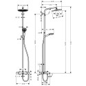 Termostaatiline vihmadušisüsteem HANSGROHE Crometta S 240 1jet, 27320000