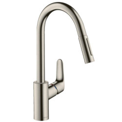 Кухонный смеситель с выдвижным изливом HANSGROHE Focus, 31815800