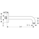 Dušitember seintele HANSGROHE 24,10 cm, 27409000