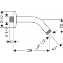 Shower time on the walls HANSGROHE 12.8 cm, 27411000