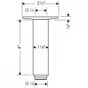 Ceiling shower holder HANSGROHE 10 cm, 27479000