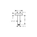 Dušikinnitaja laest HANSGROHE 10 cm, 27467000