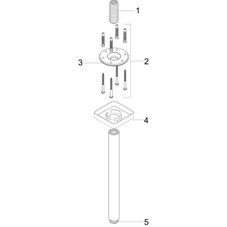 Dušikinnitaja laest HANSGROHE 30 cm, 27388000
