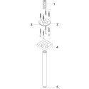 Ceiling shower holder HANSGROHE 30 cm, 27388000