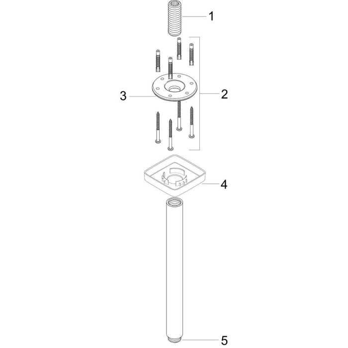 Dušikinnitaja laest HANSGROHE 30 cm, 27388000