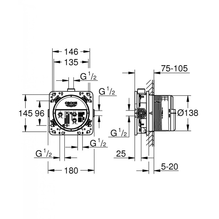 Potikarpuskarboks GROHE Rapido SmartBox, 35600000