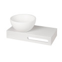 Умывальник из каменной массы PAA Do Silk, белый, 220 мм