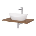 Stone composite washbasin PAA Amore Silk, white, 600 x 370 mm