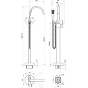RAVAK FM 080.00 floor-mounted bath mixer