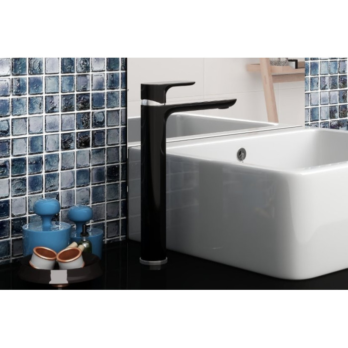GUSTAVSBERG Estetic sink mixer, black