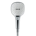 Dušipea HANSGROHE Raindance Select E 120 3 jet Ecosmart, valge / kroom, 26520400