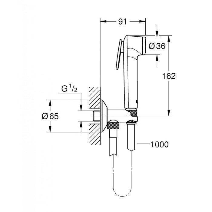 Душ для биде GROHE Tempesta-F, 26358000